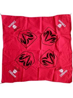 "Dodge Different" Vintage Red Dodge Hanky Bandana Scarf With Ram Logo &